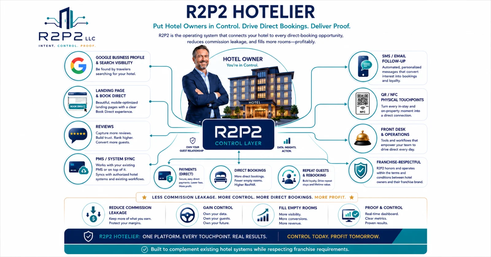 R2P2 Hotelier light control layer diagram.